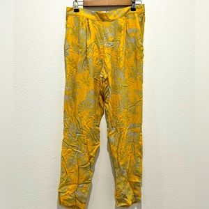 H&M Yellow Leaves Lightweight Pant Summer